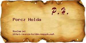 Porcz Holda névjegykártya